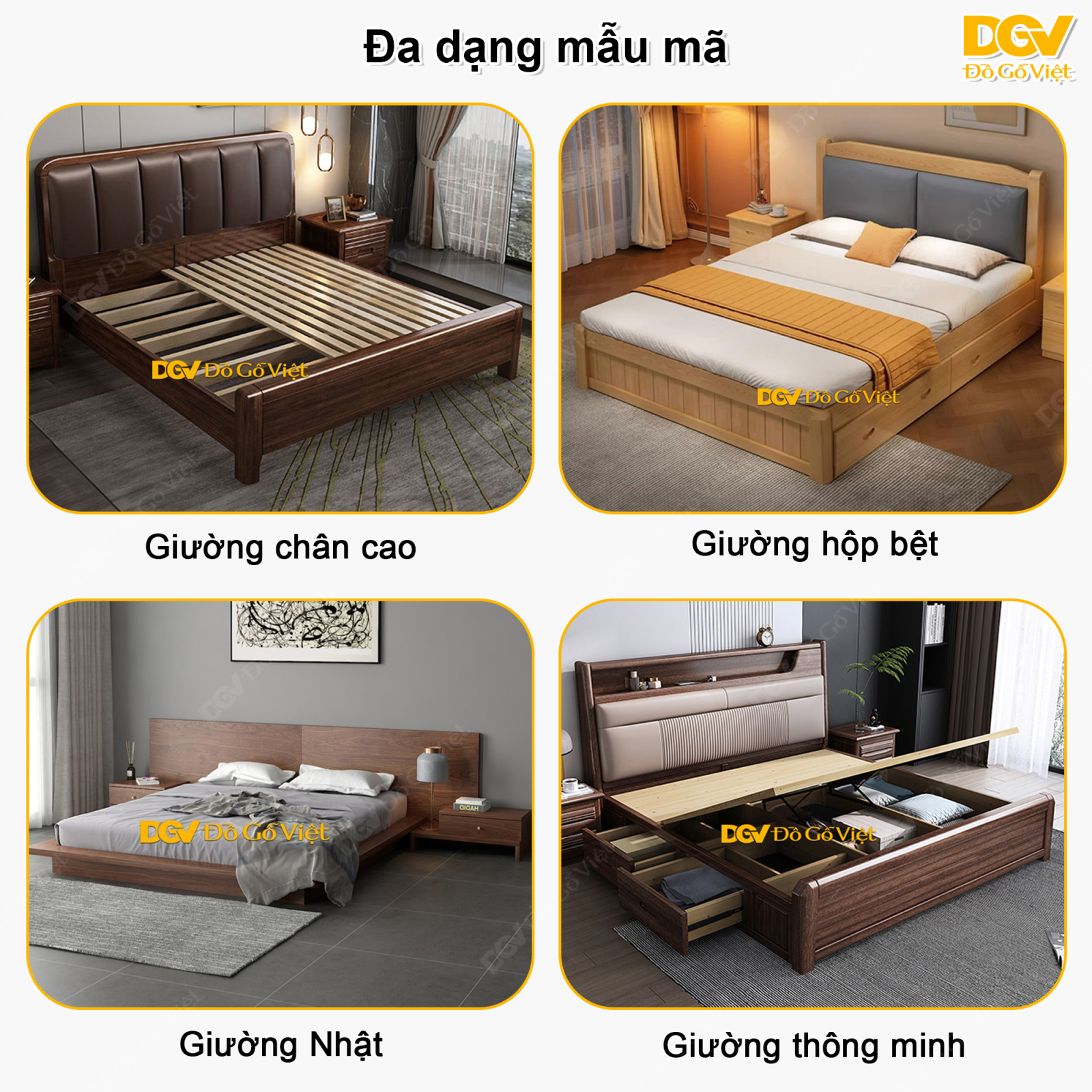 Giường Ngủ Gỗ Tự Nhiên