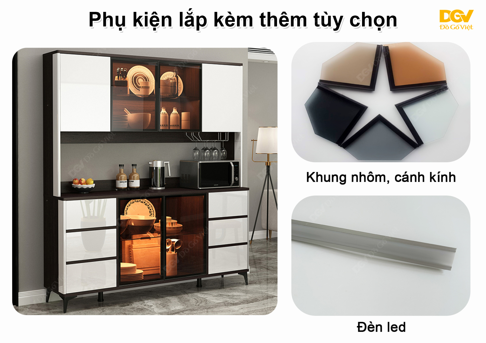 Tủ Chén Bát Gỗ Công Nghiệp