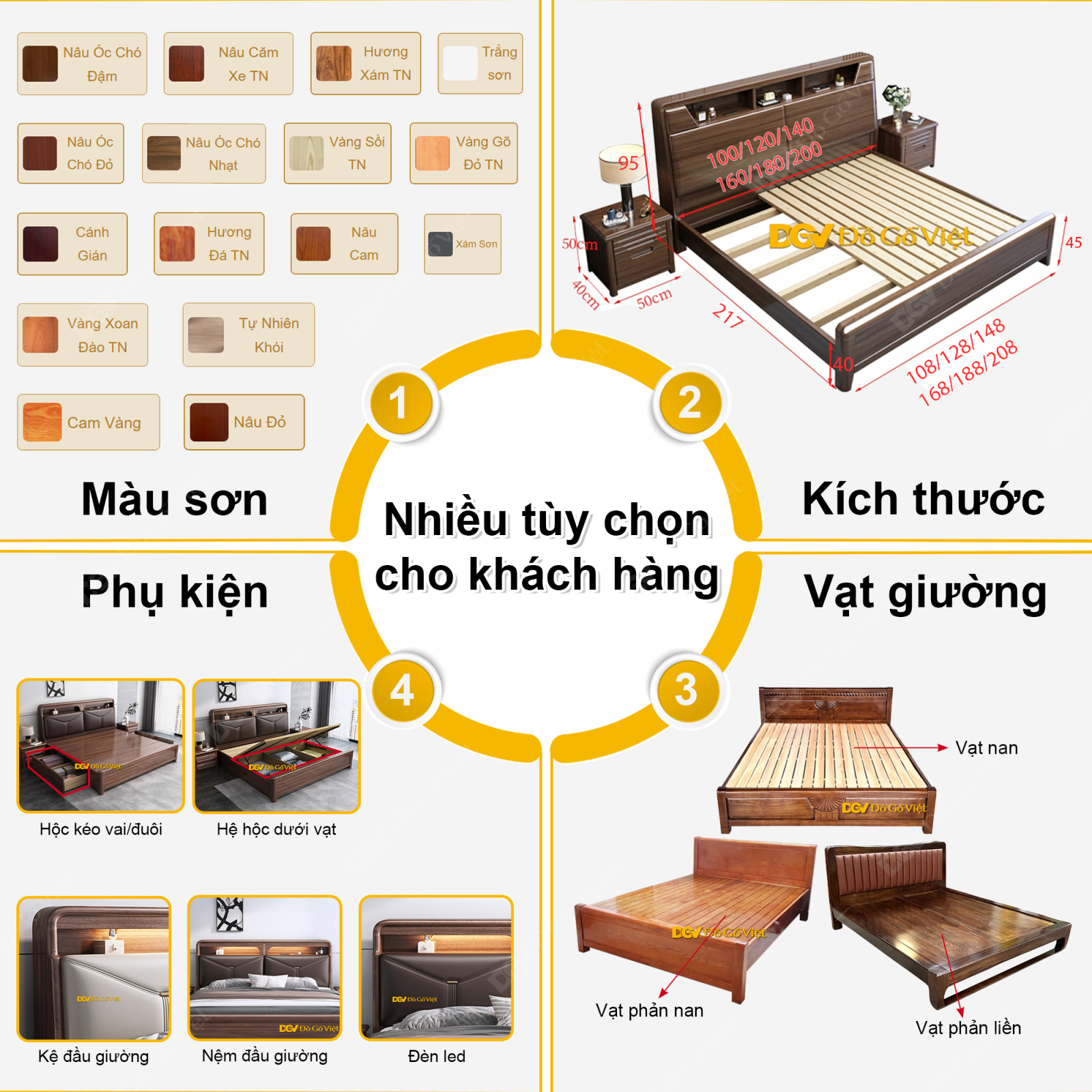Giường Ngủ Gỗ Tự Nhiên