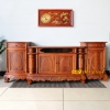Kệ Tivi Gỗ Hương Đá Phong Cách Cổ Điển Chạm Hoa Văn Đẹp