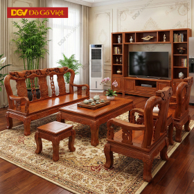 Bàn Ghế Gỗ Xoan Đào Triện Tay 12 6 Món Đẹp Giá Rẻ