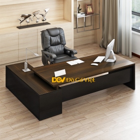 Bàn Làm Việc Chủ Tịch Màu Óc Chó Gỗ MDF Mẫu Mới 2026