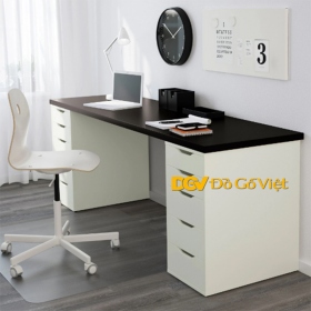 Bàn Máy Tính Gỗ MDF Chống Ẩm Mặt Bàn Màu Đen Bền Đẹp Rẻ