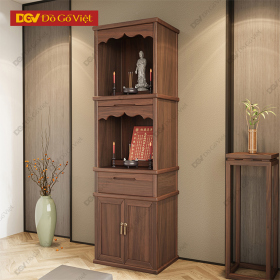Bàn Thờ 3 Tầng Gỗ Tự Nhiên Màu Nâu Hiện Đại Đẹp Rẻ