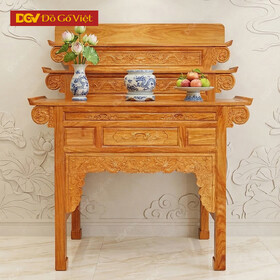 Bàn Thờ Gia Tiên 3 Tầng Gỗ Gõ Đỏ 1m47 Đẹp Giá Rẻ