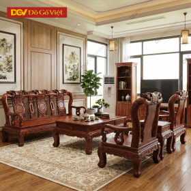 Bộ Bàn Ghế Gỗ Cẩm Lai Việt 100% Tay 12 6 Món Cực Chất