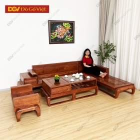 Bộ Bàn Ghế Sofa Đùi Gà Góc L Gỗ Hương Vàng Đẹp Giá Tốt 2026