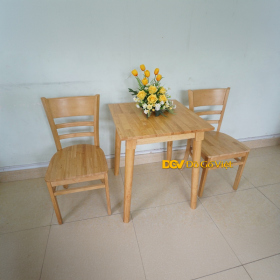 Bộ Bàn Ghế Vuông Gỗ Tự Nhiên Để Phòng Ngủ Khách Sạn Đẹp Rẻ