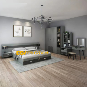 Bộ Nội Thất Phòng Ngủ Hiện Đại Màu Xám Mới Nhất 2026