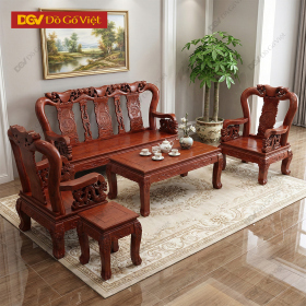 Bộ Salon Gỗ Xoan Đào Chạm Đào Tay Rồng 10 - 6 Món