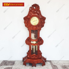 Đồng Hồ Đứng Chạm Rồng Đỉnh Gỗ Hương Đá Cao Cấp Đẹp Giá Rẻ
