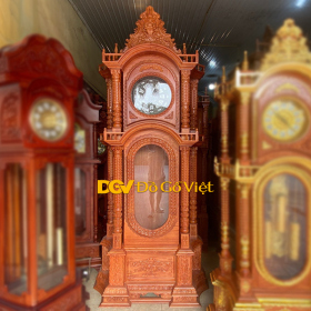 Đồng Hồ Quả Lắc Tháp Đại Gỗ Hương Đá Cao 2m7 Đẹp Giá Tốt