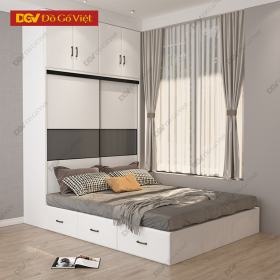 Giường Ngủ Không Đầu Giường Tối Ưu Không Gian Phòng Mẫu Mới