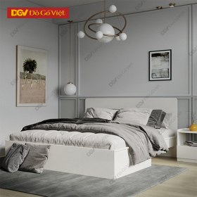 Giường Ngủ Màu Trắng Gỗ MDF Lõi Xanh Chống Ẩm Mẫu Mới