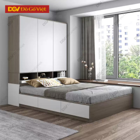 Mẫu Giường Ngủ Có Hộc Kéo Hông Kết Hợp Tủ Áo Đa Năng Giá Rẻ