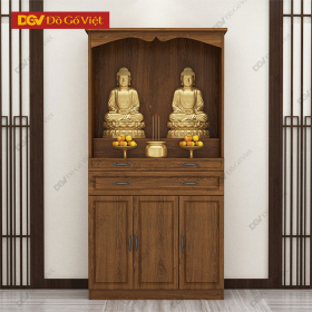 Mẫu Tủ Thờ Cánh Lớn Chất Liệu Gỗ Tự Nhiên Giá Tốt