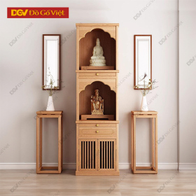 Mẫu Tủ Thờ Phật Và Gia Tiên Bằng Gỗ Đẹp Kiểu Mái Vòm Độc Đáo