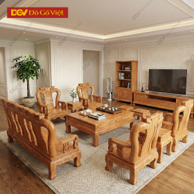 Salon Gỗ Hương Chạm Đào Tay 14 - 10 Món Đẹp Giá Rẻ