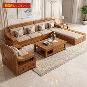 Sofa Gia Đình Gỗ Gõ Đỏ Tự Nhiên Cao Cấp Bền Đẹp Sang Trọng