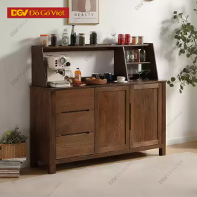 Tủ Chén Nhà Bếp Gỗ Sồi 2 Cánh Kèm Hộc Kệ Tiện Dụng