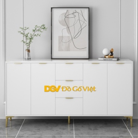 Tủ Chứa Đồ 5 Cánh Mở Sơn Trắng Đẹp Chất Gỗ MDF Cao Cấp