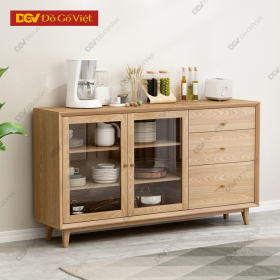 Tủ Để Chén Bát Và Đồ Dùng Nhà Bếp Gỗ Sồi Bền Bỉ Giá Tốt