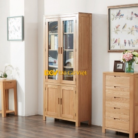 Tủ Để Sách Phòng Làm Việc Có Hộc Mở Cửa Kính Mẫu Mới Nhất 2026