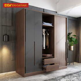 Tủ Đựng Quần Áo Cửa Trượt MDF Màu Nâu Mẫu Mới Nhất 2026