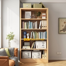 Tủ Đựng Sách Phòng Khách Gỗ MDF Lõi Xanh Màu Sồi Đẹp Giá Rẻ