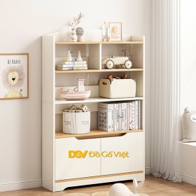 Tủ Sách Nhiều Tầng Cánh Mở Gỗ MDF Chống Ẩm Tốt Giá Rẻ Đẹp